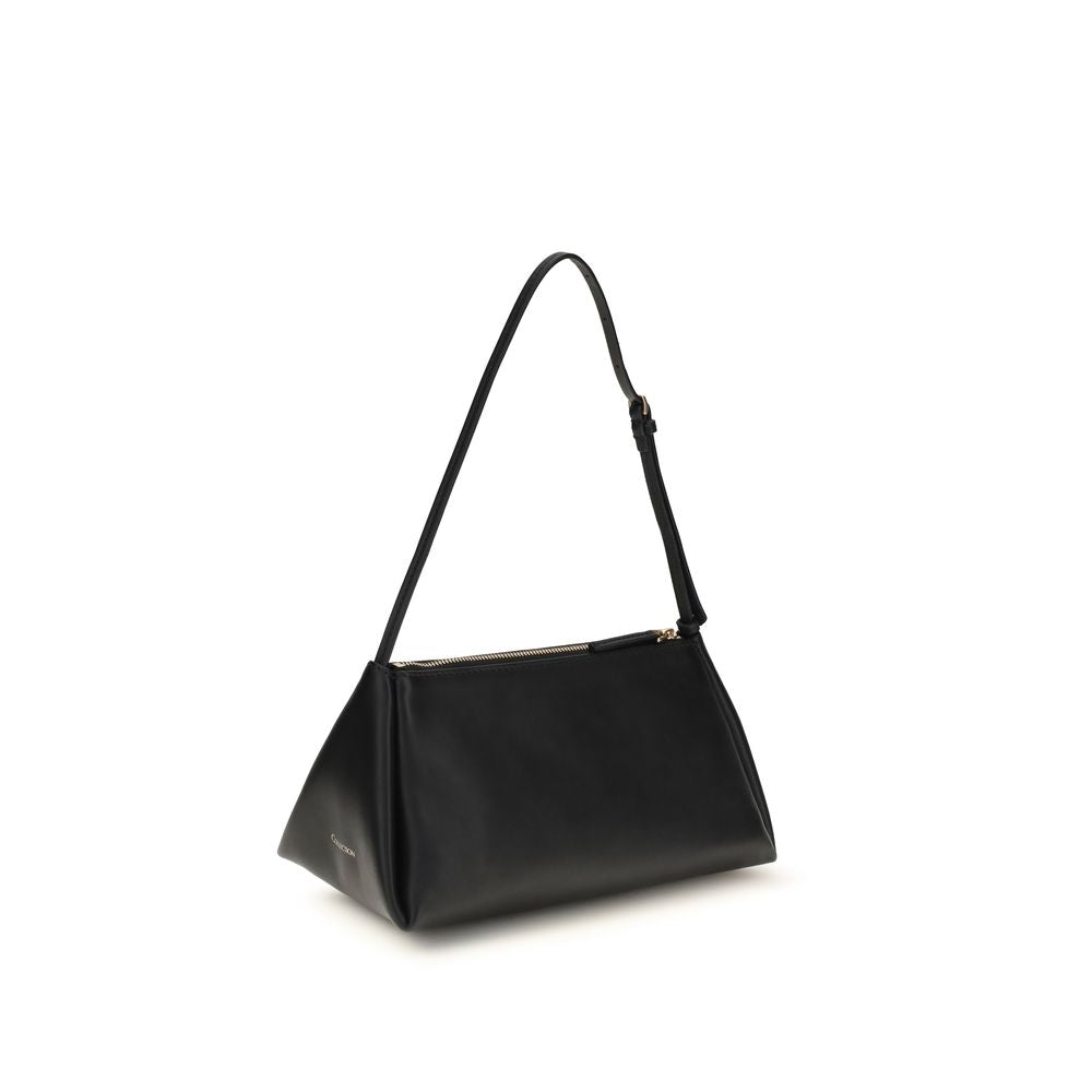 Calvin Klein Black Calf Leather Bos Taurus Shoulder Bag Calvin Klein