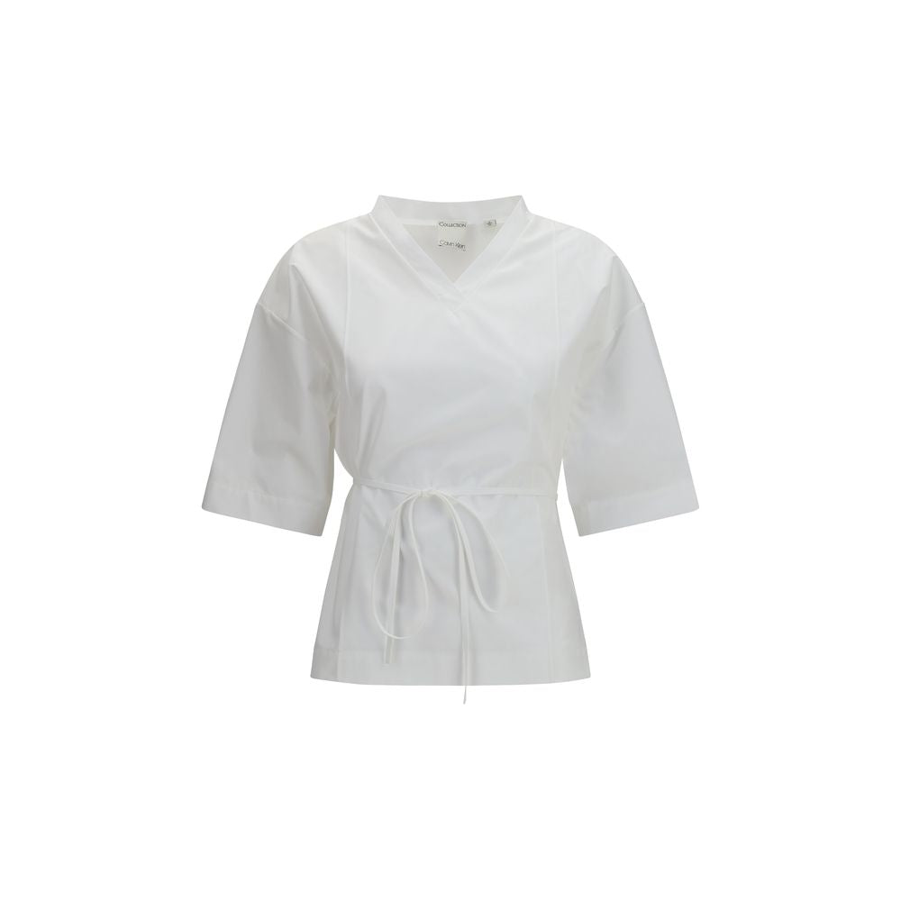 Calvin Klein White Cotton Shortsleeve Shirt Calvin Klein