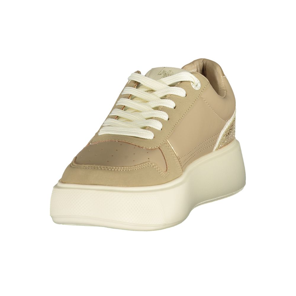 U.S. POLO ASSN. Beige Polyurethane Women's Sneaker U.S. POLO ASSN.