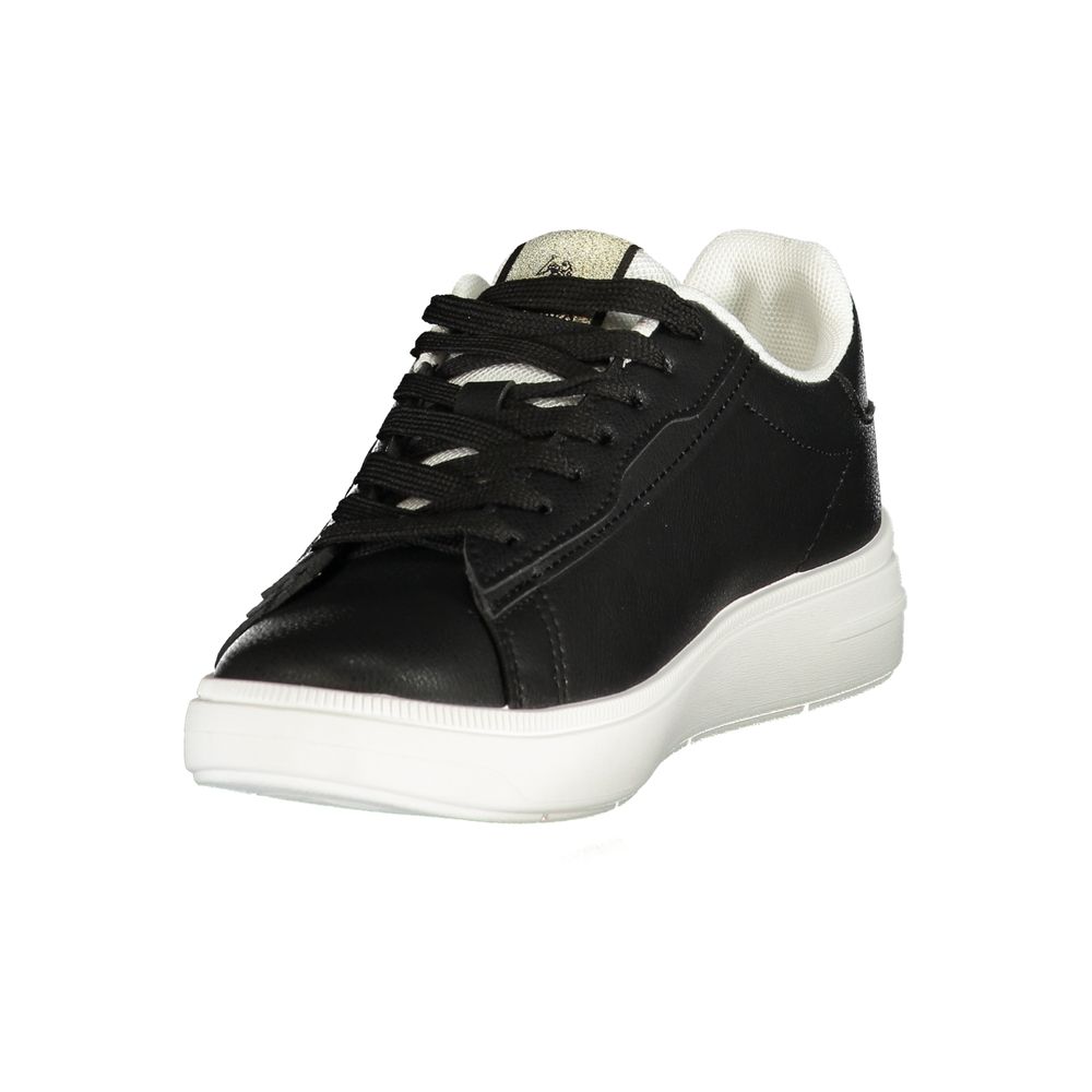 U.S. POLO ASSN. Nero polyurethane women's sneaker with sleek black design and casual athletic style