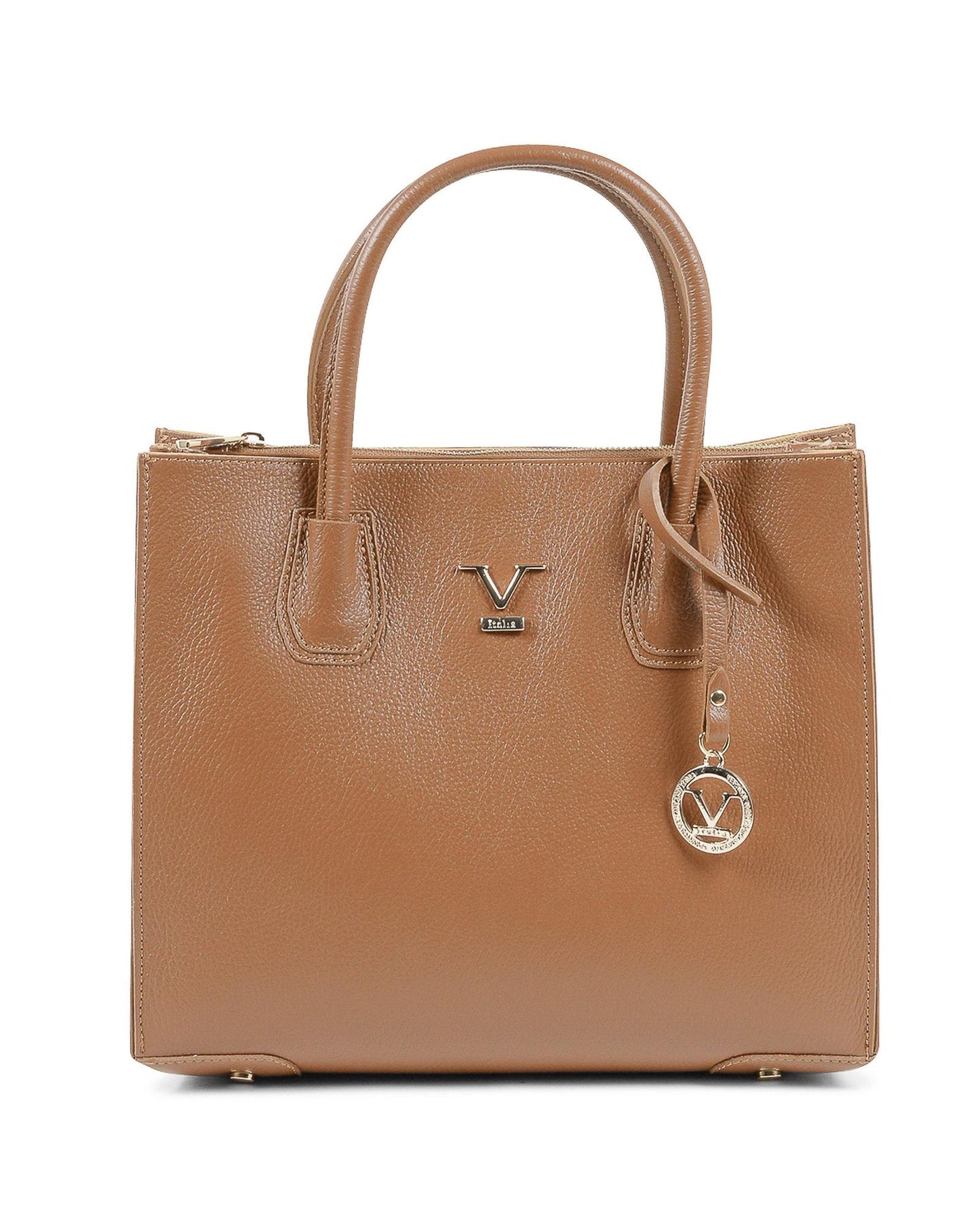 19V69 Italia Brown Leather Tote Bag 19V69 Italia