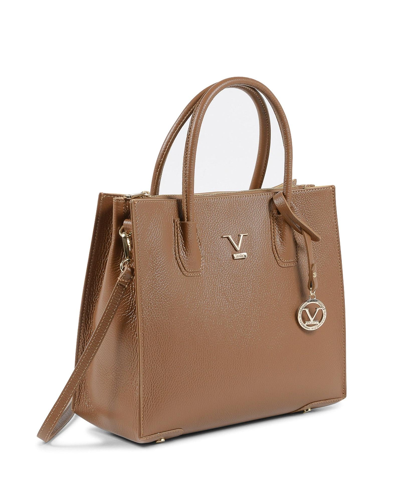 19V69 Italia Brown Leather Tote Bag 19V69 Italia
