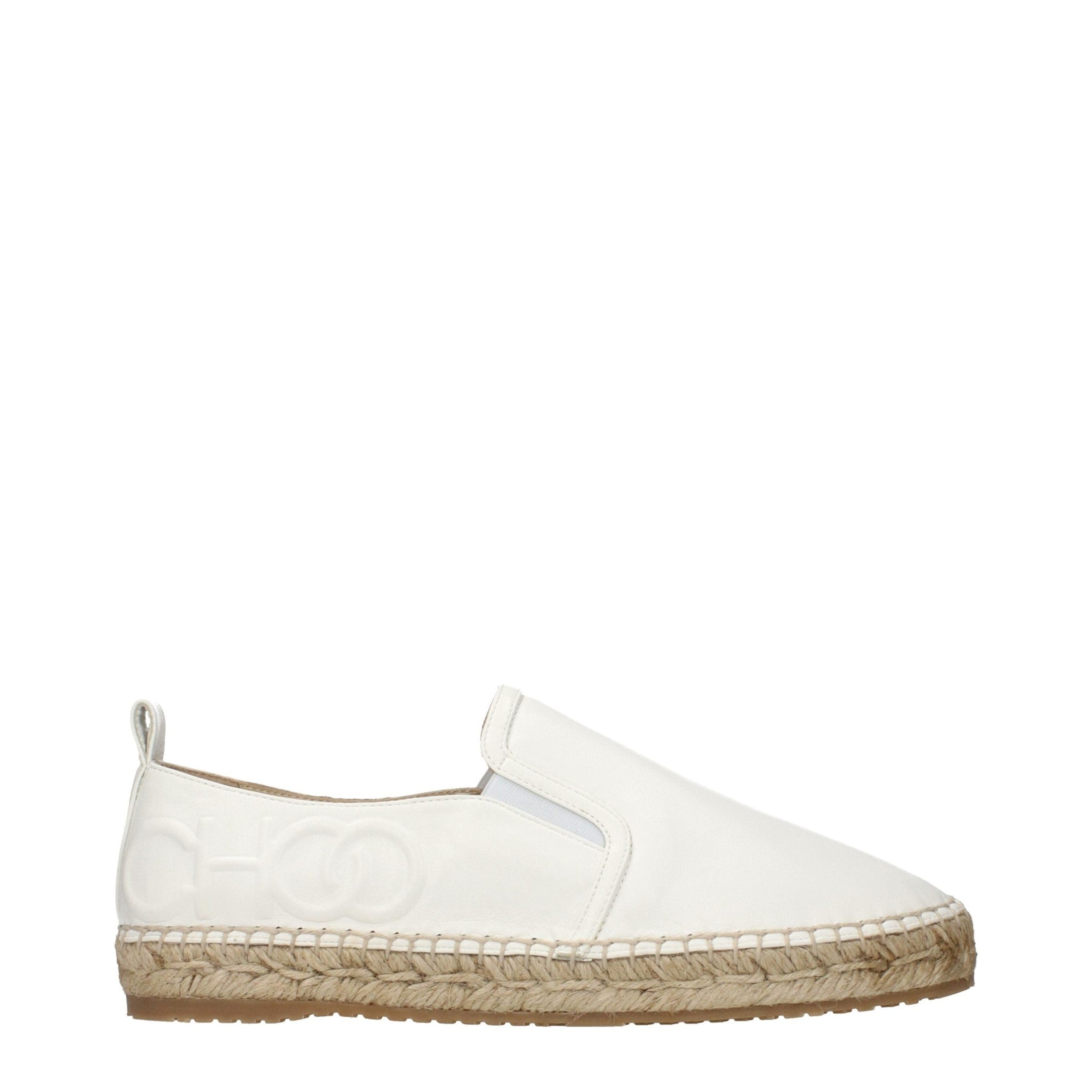 Jimmy Choo White Leather Espadrilles Jimmy Choo