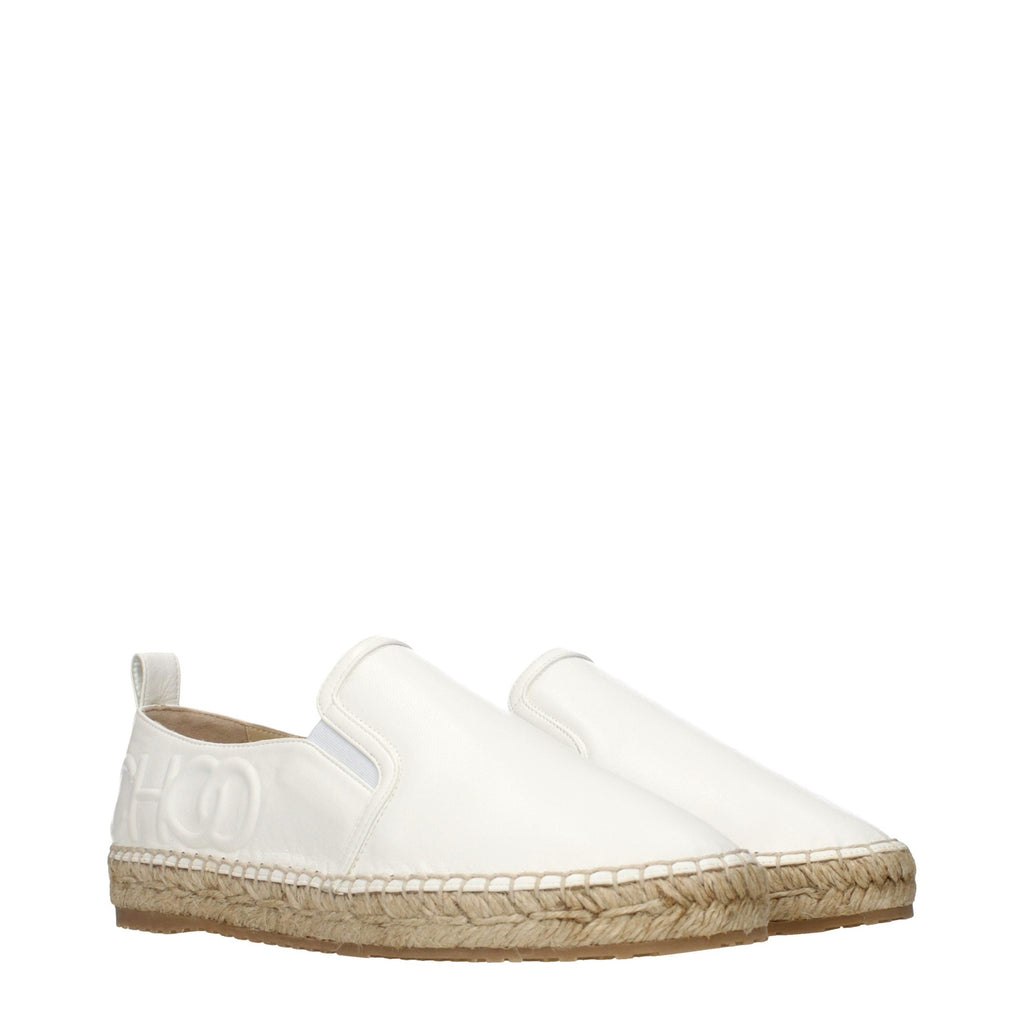 Jimmy Choo White Leather Espadrilles Jimmy Choo