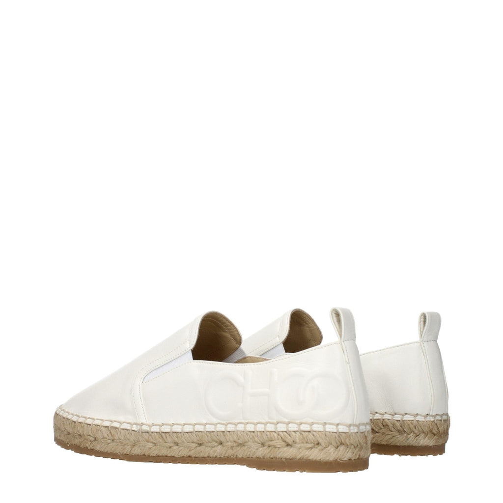 Jimmy Choo White Leather Espadrilles Jimmy Choo