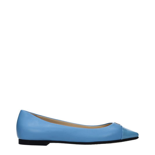 Jimmy Choo Light Blue Leather Ballet Flats Jimmy Choo