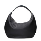 Jimmy Choo black leather shoulder bag with sleek design and silver hardware, featuring a spacious interior and elegant style.