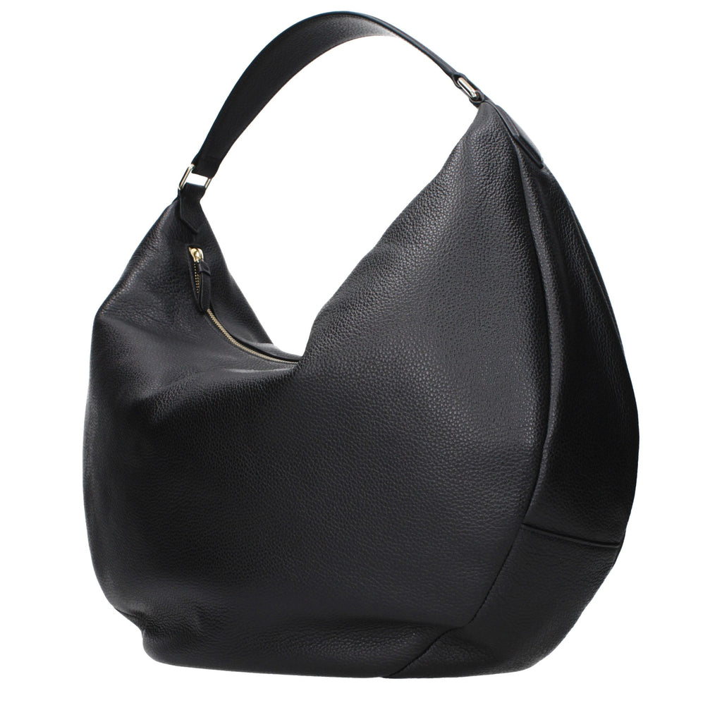 Jimmy Choo black leather shoulder bag with sleek design and silver hardware, featuring a spacious interior and elegant style.
