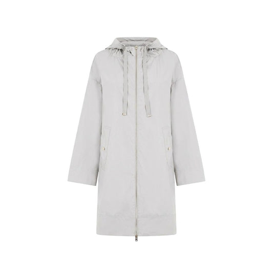 Herno Gray Elastane Coat Herno