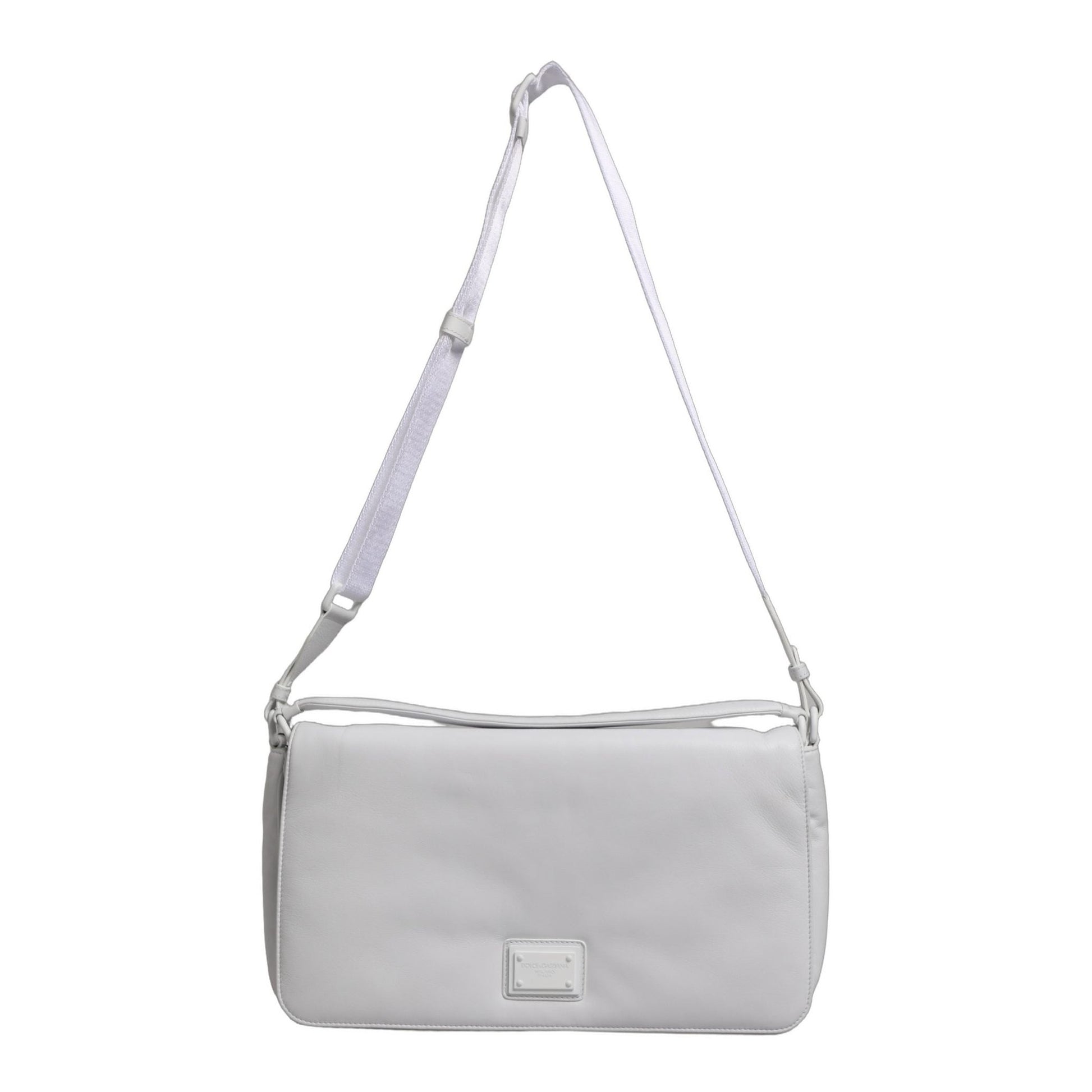 Dolce & Gabbana White Logo Plaque Crossbody Shoulder Borse Women Bag