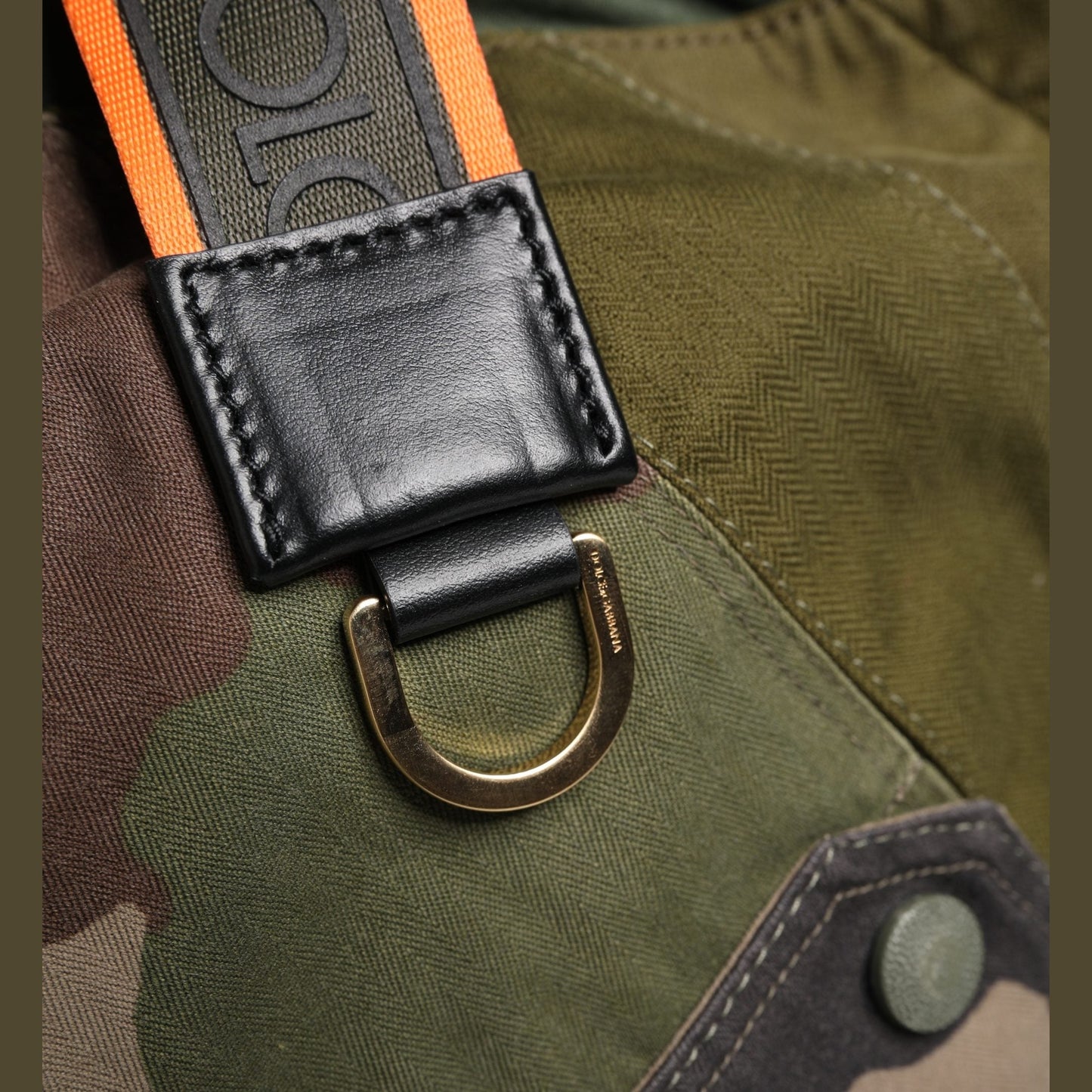 Dolce & Gabbana Military Green Patchwork Rucksack Backpack Borse Men Bag