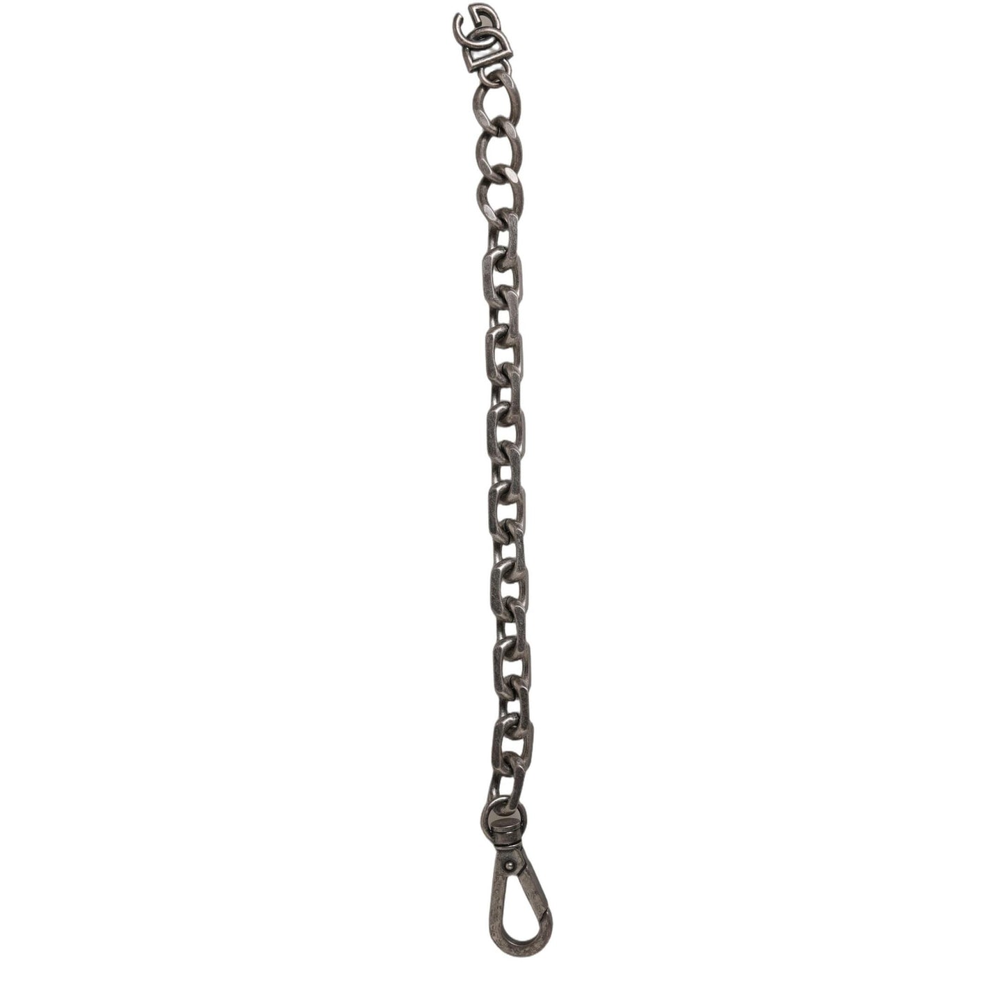 Dolce & Gabbana Silver Tone Heavy Chain Link Signature DG Logo Bracelet