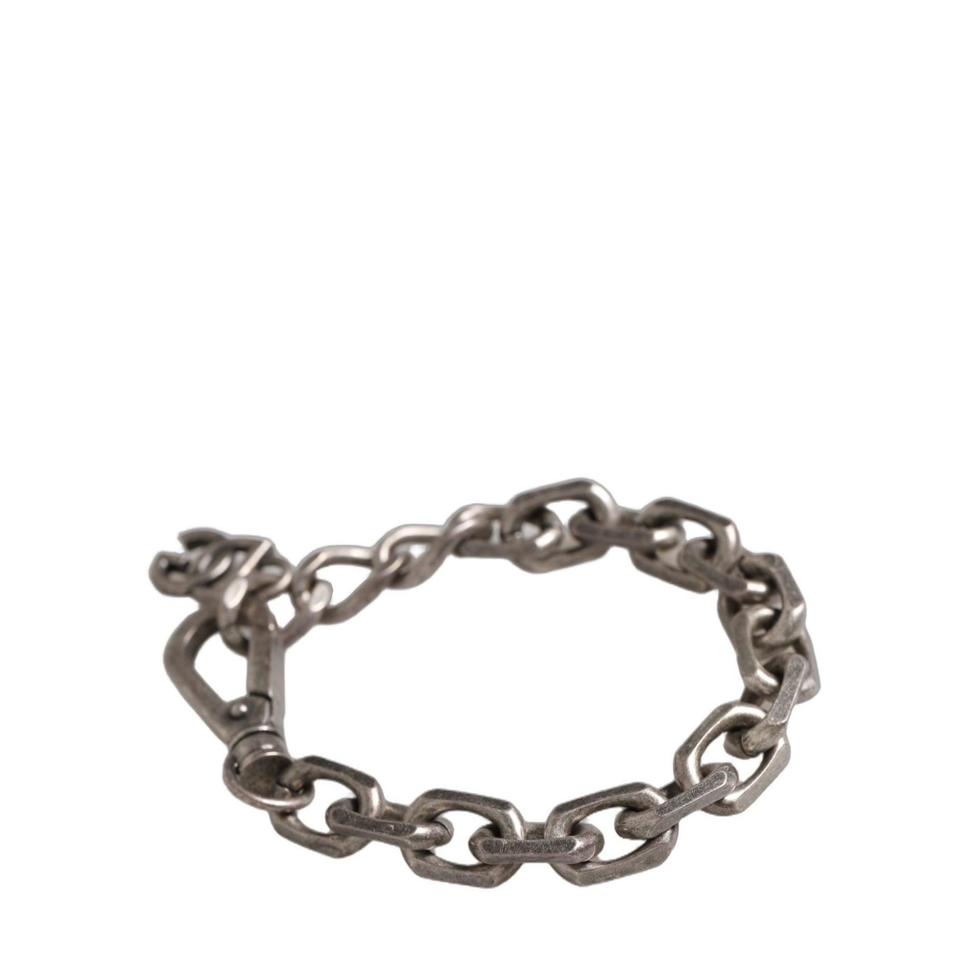Dolce & Gabbana Silver Tone Heavy Chain Link Signature DG Logo Bracelet