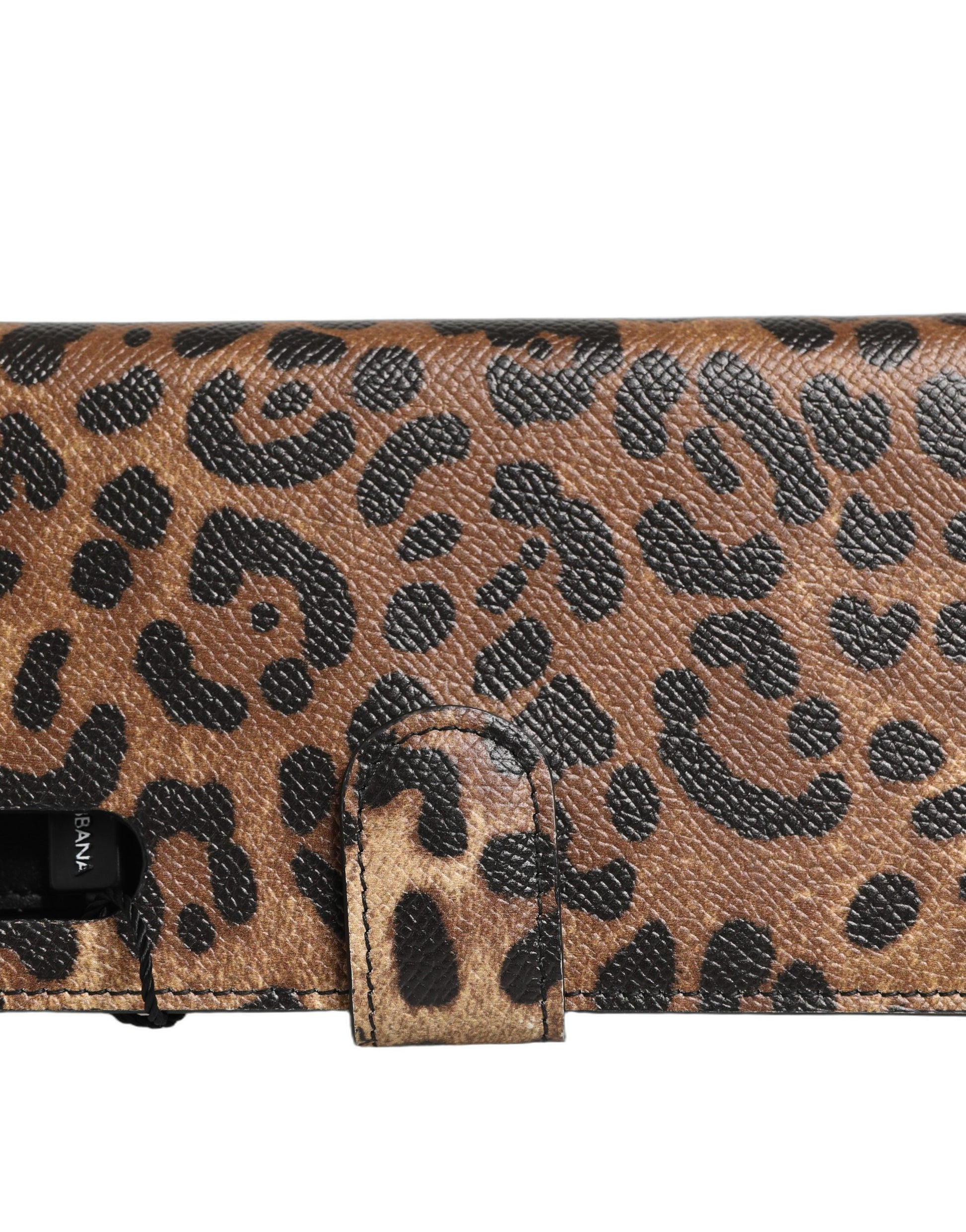 Dolce & Gabbana Flip Cover Brown Leopard Crystal iPhone X - XS Case