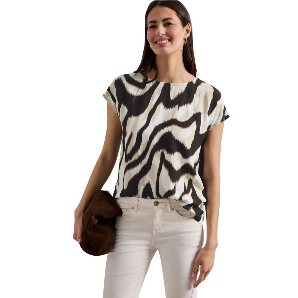 Street One Brown Viscose T-Shirt Street One