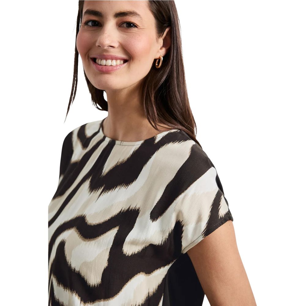 Street One Brown Viscose T-Shirt Street One
