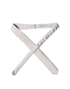 Dolce & Gabbana Light Gray Silk Satin Wide Adjustable Men Necktie Tie