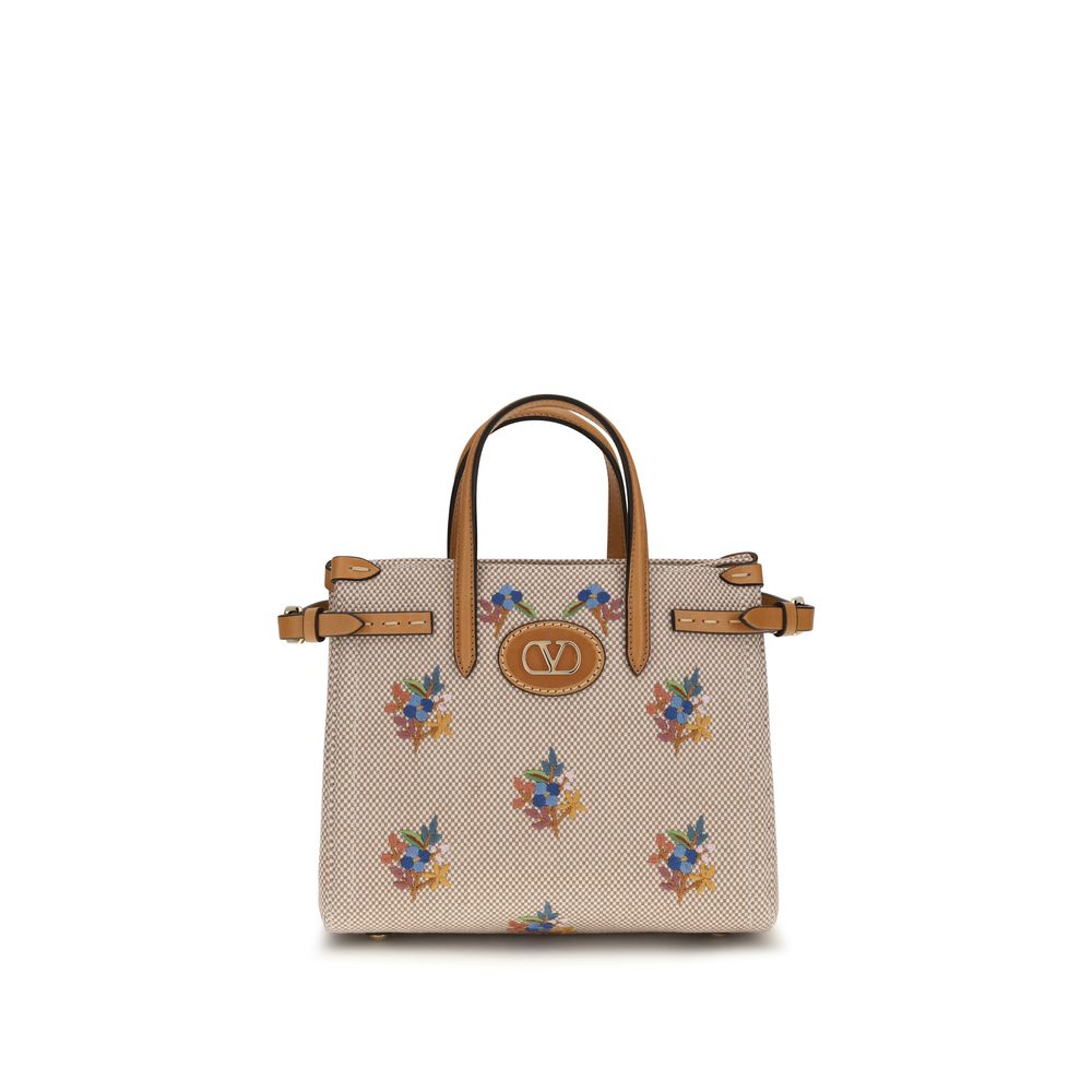 Valentino Garavani Beige Fabric Handbag Valentino Garavani