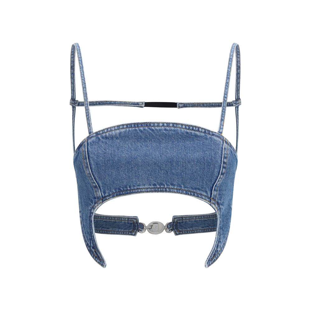 Marine Serre Blue Denim Shirt Marine Serre