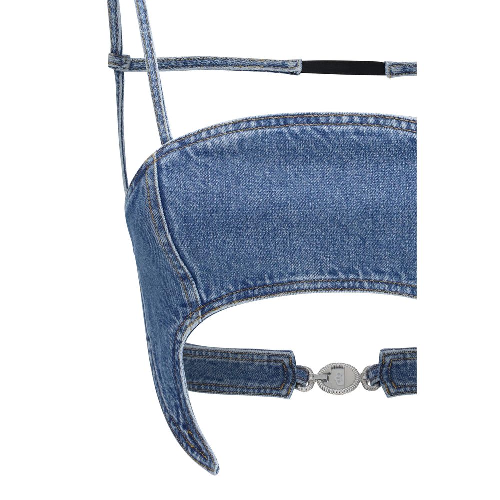 Marine Serre Blue Denim Shirt Marine Serre