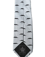 Dolce & Gabbana Light Gray Mustache Fantasy Silk Adjustable Necktie Tie