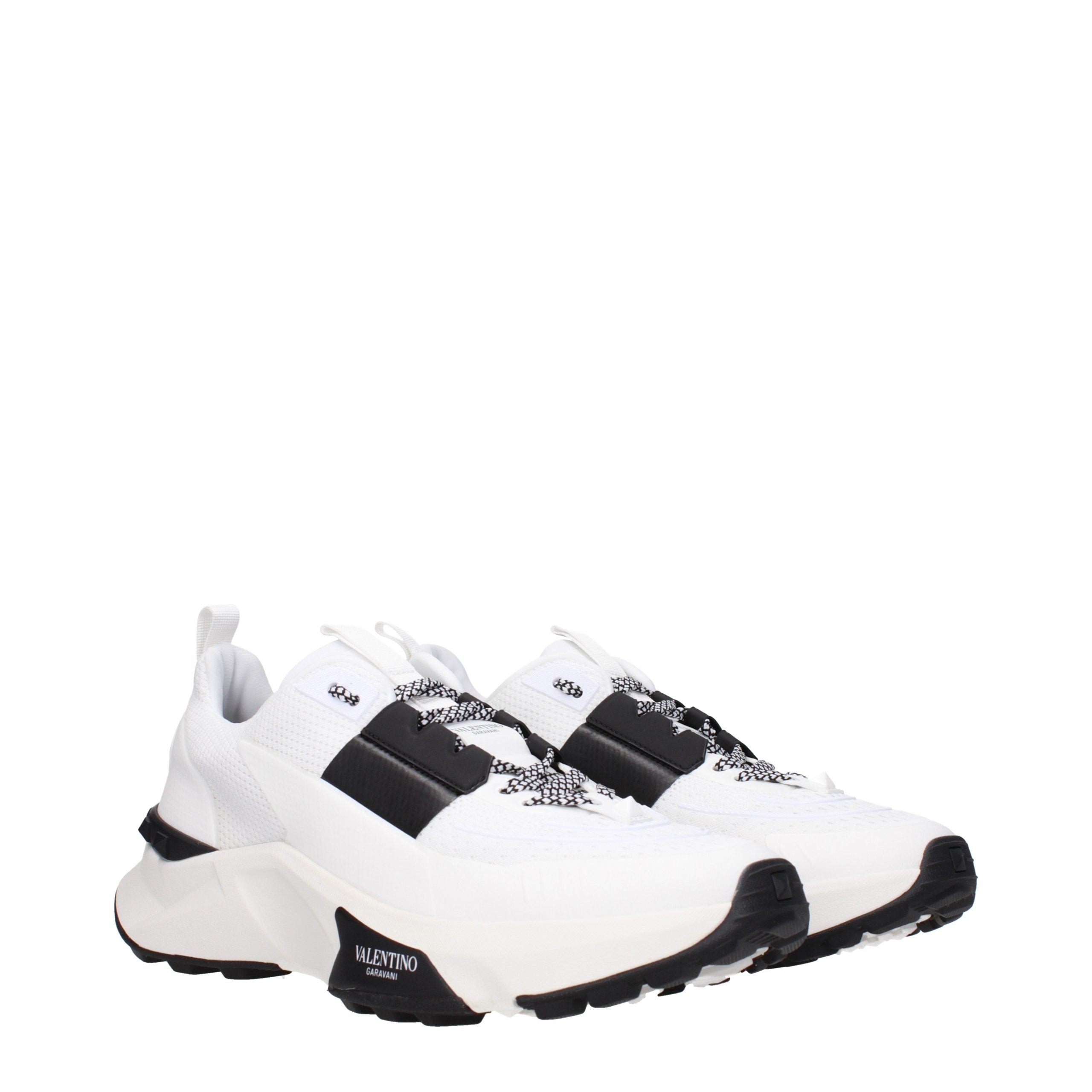 Valentino Garavani White Fabric Athletic Sneakers Valentino Garavani