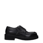 Valentino Garavani Black Leather Oxfords And Derbies Valentino Garavani