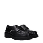 Valentino Garavani Black Leather Oxfords And Derbies Valentino Garavani