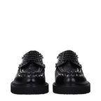 Valentino Garavani Black Leather Oxfords And Derbies Valentino Garavani