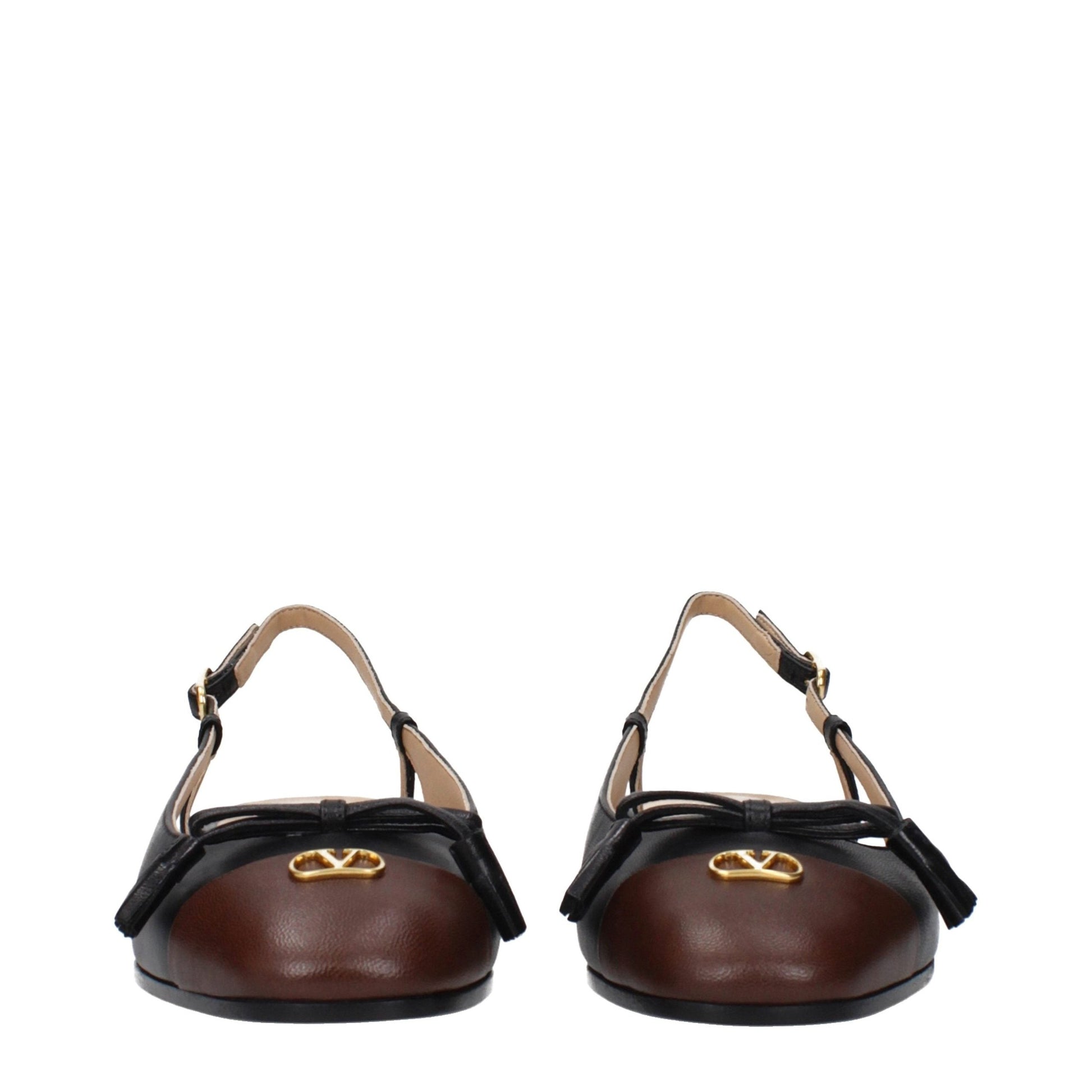 Valentino Garavani Black Leather Ballet Flats Valentino Garavani
