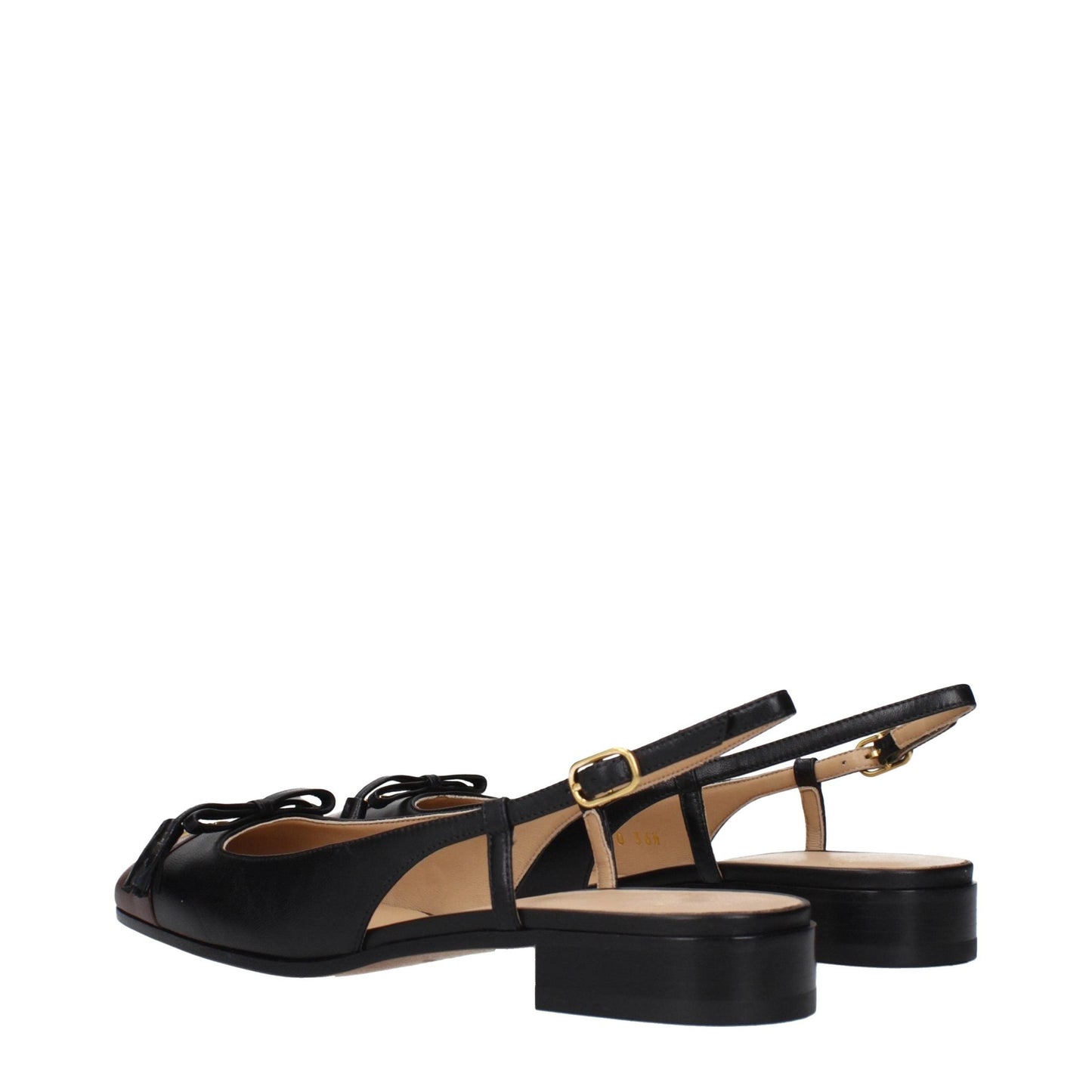 Valentino Garavani Black Leather Ballet Flats Valentino Garavani