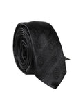 Dolce & Gabbana Black Patterned 100% Silk Adjustable Men Necktie Tie - Eljoys Fashion 