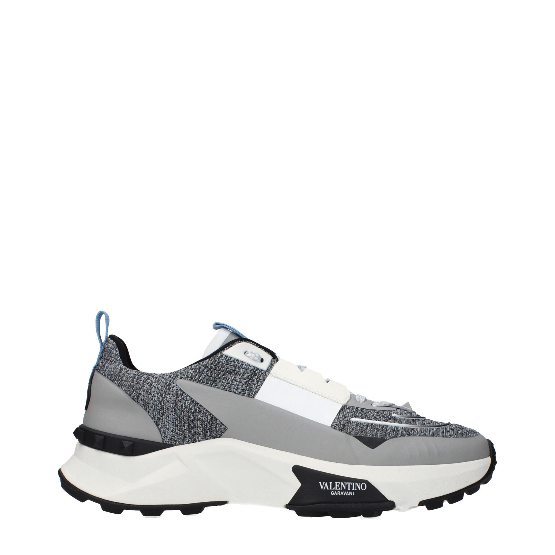 Valentino Garavani Gray Fabric Athletic Sneakers Valentino Garavani