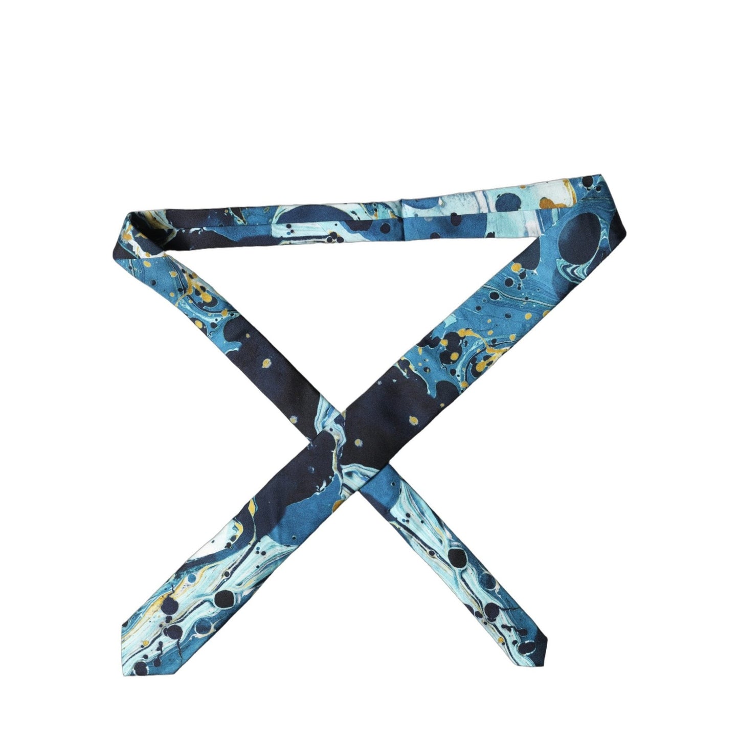 Dolce & Gabbana Multicolor Abstract Silk Adjustable Men Tied Necktie Tie
