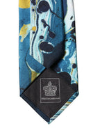 Dolce & Gabbana Multicolor Abstract Silk Adjustable Men Tied Necktie Tie