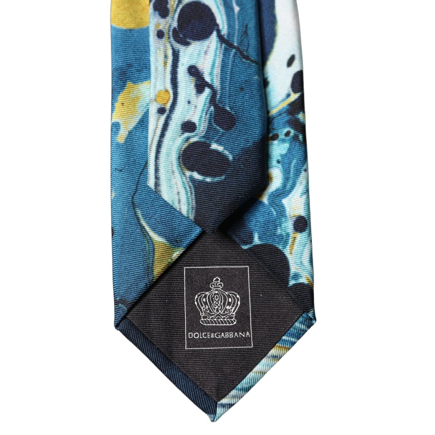 Dolce & Gabbana Multicolor Abstract Silk Adjustable Men Tied Necktie Tie