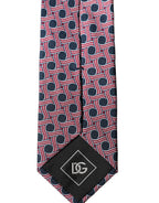 Dolce & Gabbana Multicolor Patterned Silk Adjustable Men Tied Necktie Tie