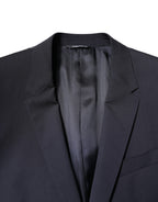 Dolce & Gabbana Blazer MARTINI Dark Blue Wool SingleBreasted Blazer