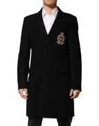 Dolce & Gabbana Black Heraldic Patch Single Breasted Jacket - Eljoys Fashion 