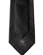 Dolce & Gabbana Black Satin 100% Silk Adjustable Women Tied Necktie Tie