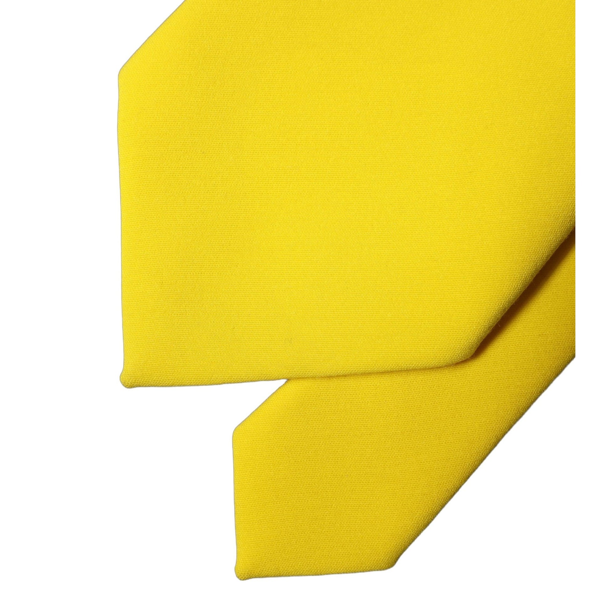 Dolce & Gabbana Yellow Solid Polyester Adjustable Women Tied Necktie Tie
