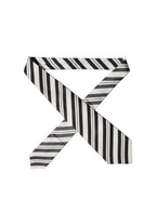 Dolce & Gabbana Black White Stripes Silk Adjustable Women Necktie Tie - Eljoys Fashion 