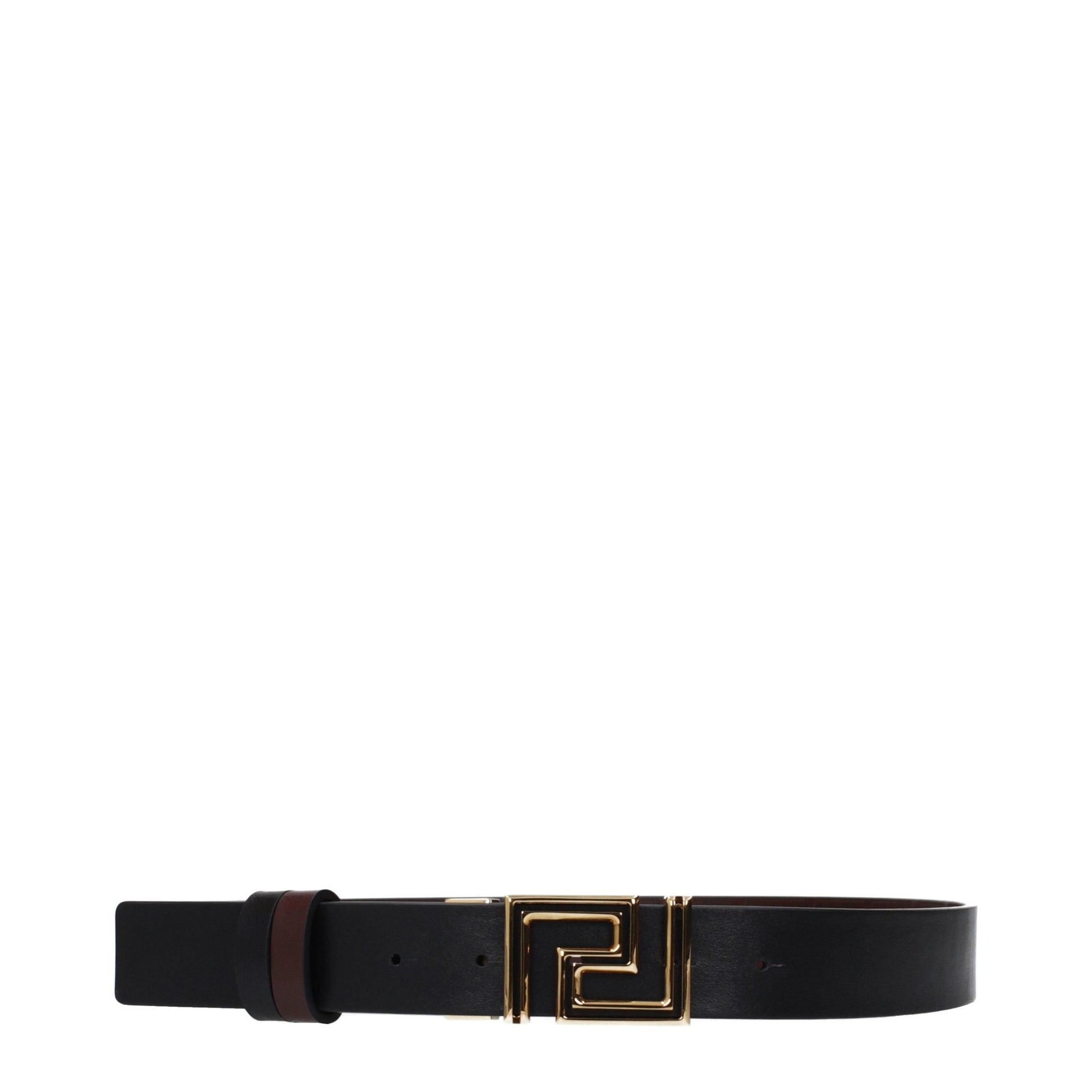 Versace Brown Leather Regular Belt Versace