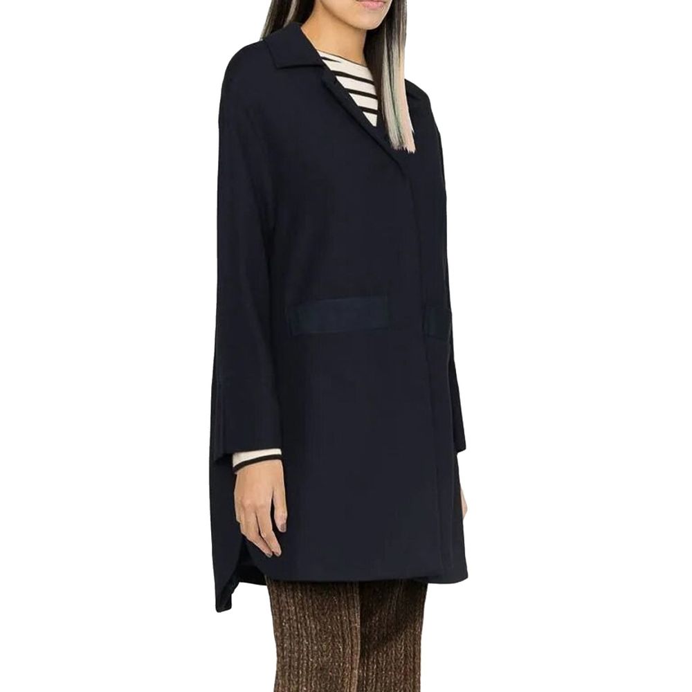 Herno Blue Cotton Coat Herno