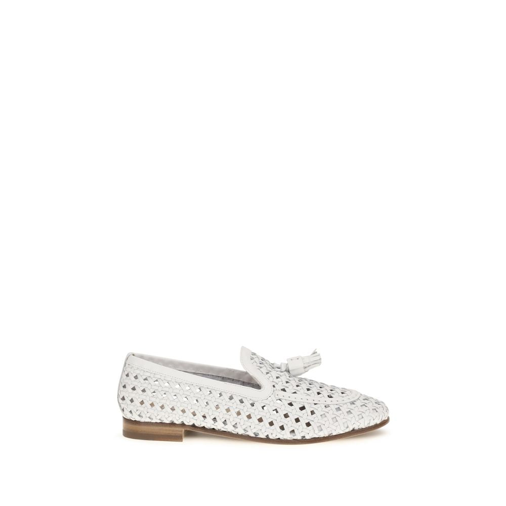 Fratelli Rossetti White Calf Leather Bos Taurus Slip-On Loafers Fratelli Rossetti