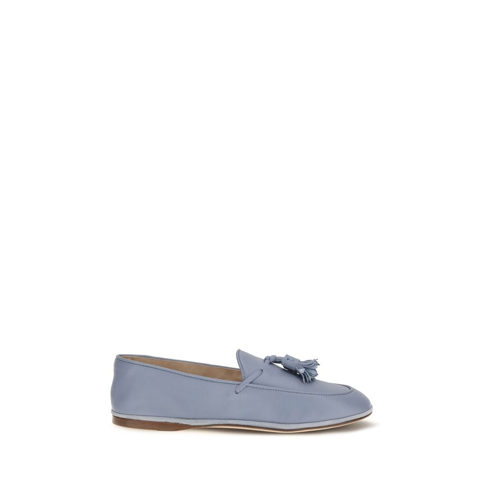 Fratelli Rossetti Blue Calf Leather Bos Taurus Slip-On Loafers Fratelli Rossetti