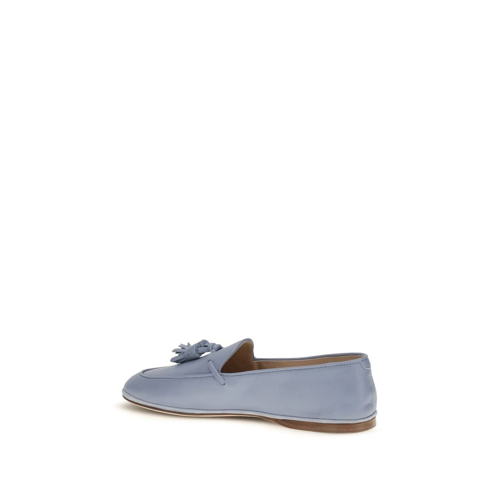 Fratelli Rossetti Blue Calf Leather Bos Taurus Slip-On Loafers Fratelli Rossetti