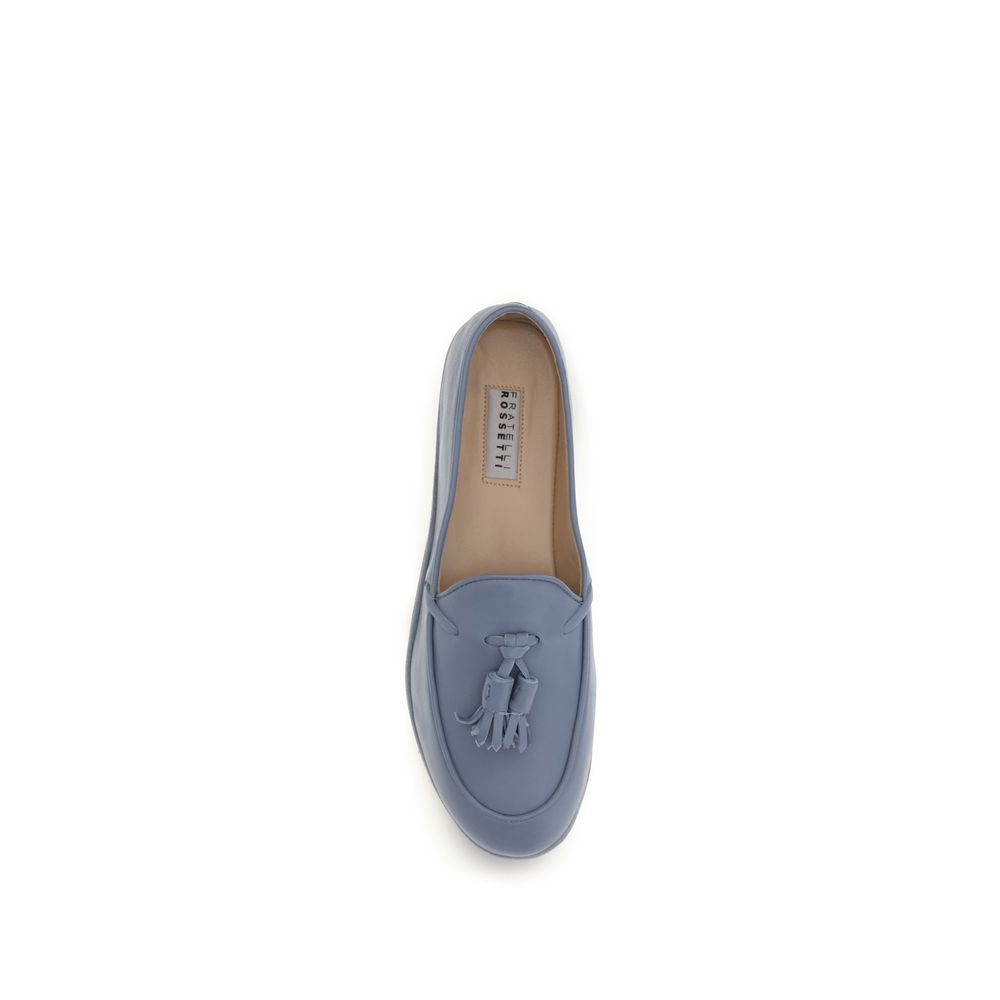 Fratelli Rossetti Blue Calf Leather Bos Taurus Slip-On Loafers Fratelli Rossetti