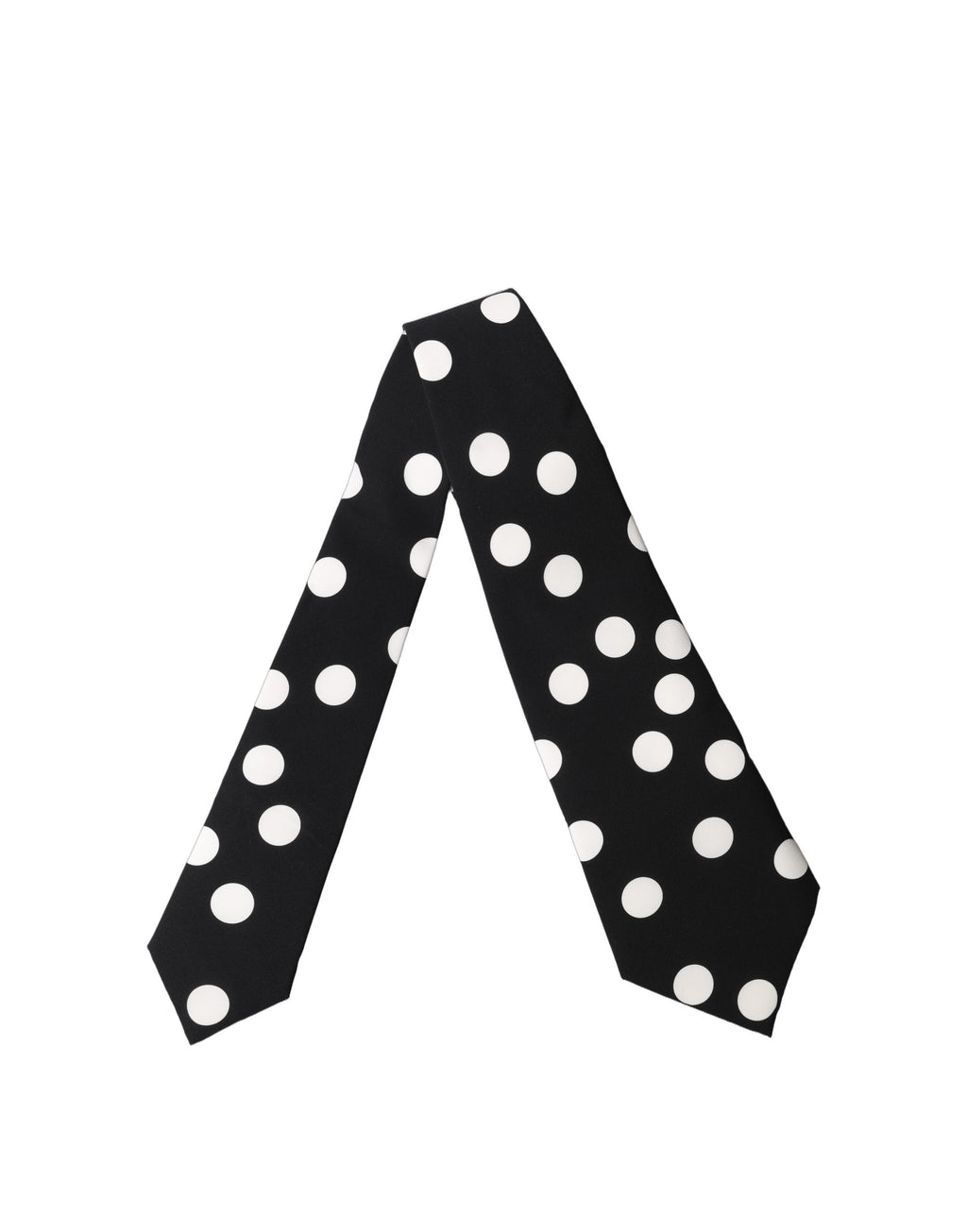 Dolce & Gabbana Black White Polka Dot Silk Adjustable Women Necktie Tie - Eljoys Fashion 