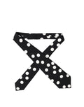 Dolce & Gabbana Black White Polka Dot Silk Adjustable Women Necktie Tie - Eljoys Fashion 